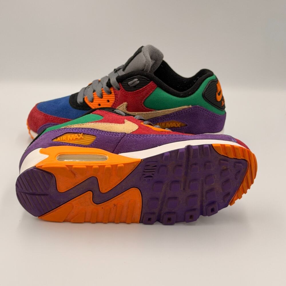 Nike Air Max 90 QS Viotech Multi-Color Sneakers CD0917-600 Size US 4 - Picture 3 of 7